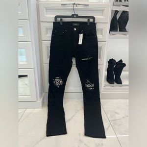 NWT Men’s AMIRI Bandana Crystal Jean Black size 31